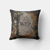 ゴシックヴィンテージR.I.P.ヘッドストーンと紅葉 クッション (裏面)