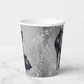 ゴシックヴォーググランジ |ティール(緑がかった色)スプラッシュスティレット高ヒール 紙コップ (右)