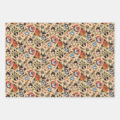 ゴシックールク結婚タイル模様 ラッピングペーパーシート (正面)