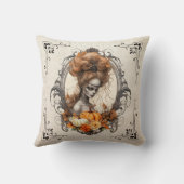 ゴシック不気味なレディーカボチャ クッション (裏面)