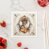 ゴシック不気味なレディーカボチャ スタンダードカクテルナプキン (インサイチュ)