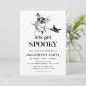 ゴシック不気味ウィッチ大人ハロウィーンの衣装パーティー 招待状 (スタンド正面)