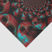 ゴシック不気味スカル頭赤緑黒抽象芸術 薄葉紙 (詳細)