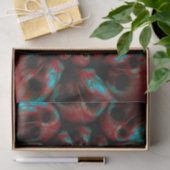 ゴシック不気味スカル頭赤緑黒抽象芸術 薄葉紙 (ギフト)