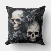 ゴシック不気味スカル クッション (正面)