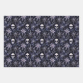 ゴシック不気味スカル ラッピングペーパーシート (正面)