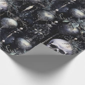 ゴシック不気味スカル ラッピングペーパー (角)