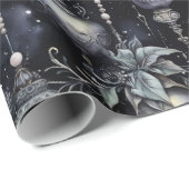 ゴシック不気味スカル ラッピングペーパー (ロールコーナー)