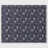 ゴシック不気味スカル ラッピングペーパー (フラット)