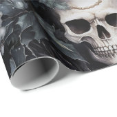 ゴシック不気味スカル ラッピングペーパー (ロールコーナー)