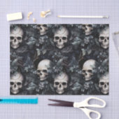 ゴシック不気味スカル 薄葉紙 (クラフト)