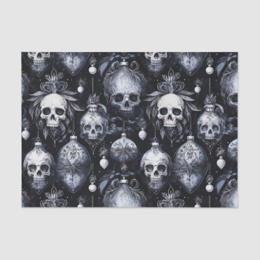 ゴシック不気味スカル 薄葉紙 (正面)