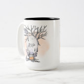 ゴシック不気味ハロウィーン ツートーンマグカップ (正面左)