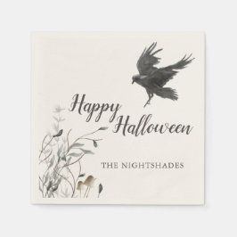 ゴシック不気味ハロウィーン | ブラックレイベン スタンダードカクテルナプキン