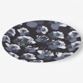 ゴシック不気味バラハッピーハローウィンフローラ ペーパープレート (アングル)