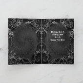 ゴシック不気味ブラッククリスマスホリデーカード シーズンカード (内部)