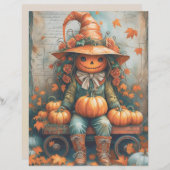 ゴシック不気味ヴィンテージハロウィーンスクラップブック紙 (正面/裏面)