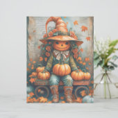 ゴシック不気味ヴィンテージハロウィーンスクラップブック紙 (スタンド正面)