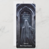 ゴシック不気味幽霊QRコード大人ハローウィンパーティ 招待状 (正面)