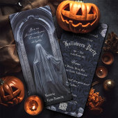 ゴシック不気味幽霊QRコード大人ハローウィンパーティ 招待状