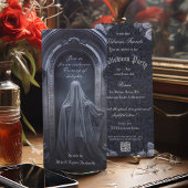 ゴシック不気味幽霊QRコード大人ハローウィンパーティ 招待状