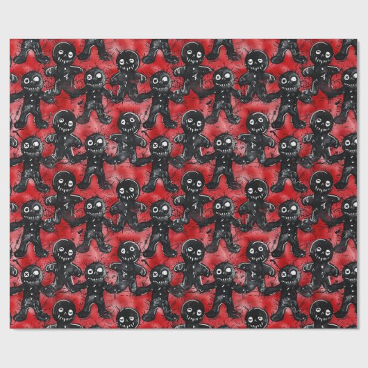 ゴシック不気味様式のクリスマス ラッピングペーパー (フラット)