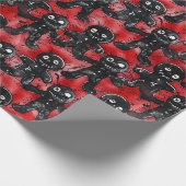 ゴシック不気味様式のクリスマス ラッピングペーパー (角)