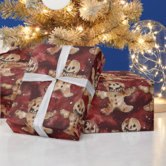 ゴシック不気味様式のクリスマス ラッピングペーパー