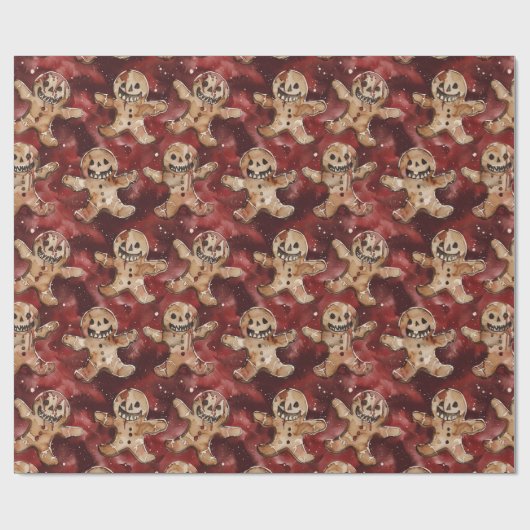 ゴシック不気味様式のクリスマス ラッピングペーパー (フラット)
