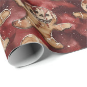 ゴシック不気味様式のクリスマス ラッピングペーパー (ロールコーナー)