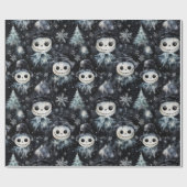 ゴシック不気味聖降誕祭雪だるま ラッピングペーパー (フラット)