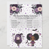 ゴシック不気味誕生日ガールトリビアゲームカード シーズンカード (正面)