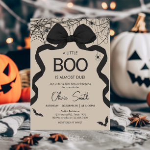 ゴシック不気味Little Boo Baby Shower 招待状