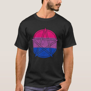 ゴシック両性プライドウィッカウィッチクラフトペタグラムサ Tシャツ