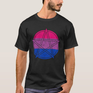 ゴシック両性プライドウィッカウィッチクラフトペタグラムサ Tシャツ