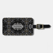 ゴシック中世の幾何学的パタパーソナライズされたーン ラゲッジタグ (正面横)