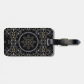 ゴシック中世の幾何学的パタパーソナライズされたーン ラゲッジタグ (裏面横)