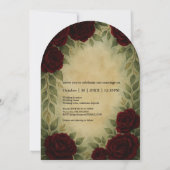 ゴシック中世アンティークヴィンテージ結婚バラ 招待状 (裏面)