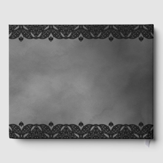 ゴシック中世エレガントグ華美レ結婚ース ゲストブック (裏面)