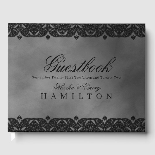ゴシック中世エレガントグ華美レ結婚ース ゲストブック (正面)