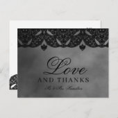 ゴシック中世華美レース結婚サンキュー ポストカード (正面/裏面)