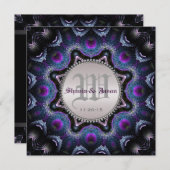 ゴシック中世魔法パープル結婚ズ 招待状 (正面/裏面)
