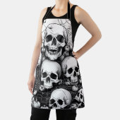 ゴシック人スカル墓地スパイダーズ エプロン (インサイチュ)