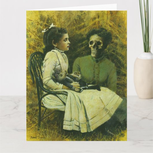 ゴシック人ビクトリアン人女大グリーティングカード カード (正面)