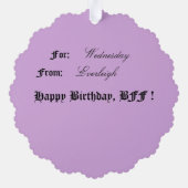 ゴシック人形オーナメントカード オーナメントカード (裏面)