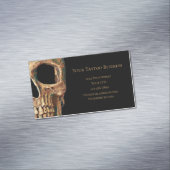 ゴシック人間ハーフスカル茶緑の入れ墨店 マグネット名刺 (インサイチュ)