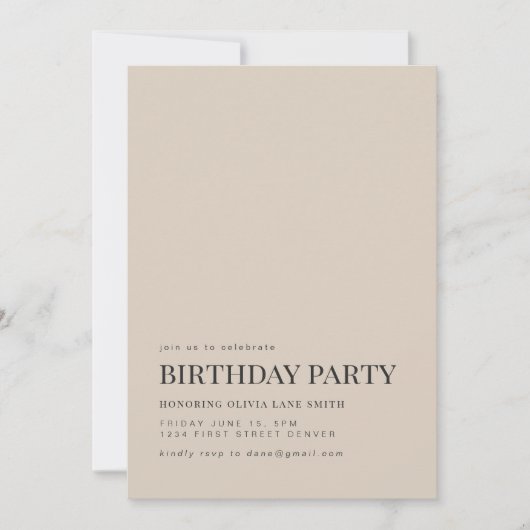 ゴシック代替バースデーパーティー招待状とバラ 招待状 (正面)