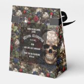 ゴシック体のケルトスカルとバラバイクもしくは自転車に乗る人結婚ズ フェイバーボックス (裏面サイド)