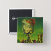 ゴシック体のスケルトンボタン 缶バッジ (正面&裏面)