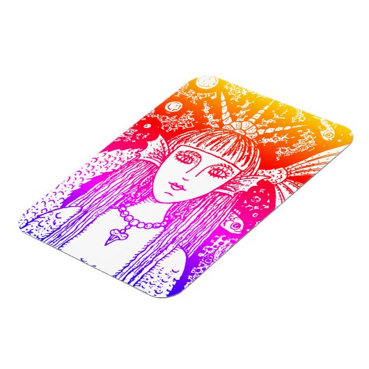 ゴシック体の人魚、黒海サイレンファンタジーWHIMSY MAG マグネット (左側)